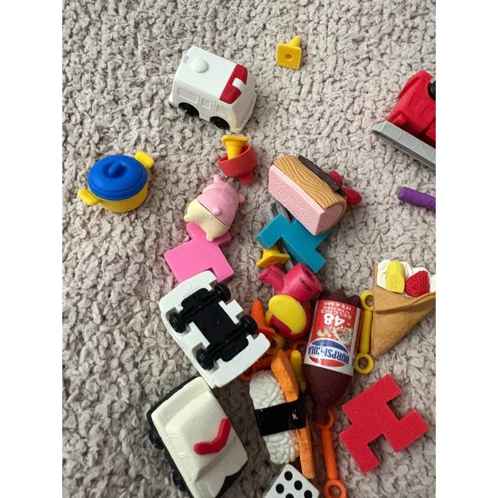 Mixed Lot 3D Puzzle Erasers Food Sushi Vehicles Animals Kawaii Novelty Toys